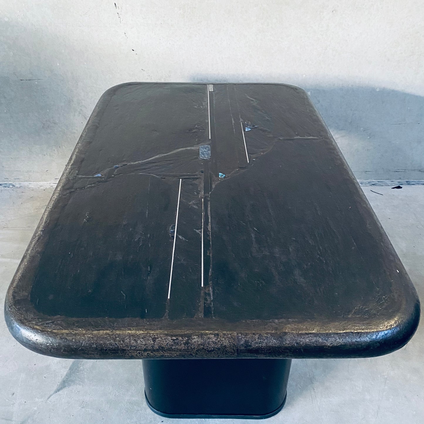 Brutalist Coffee Table Designed and Made by Sculptor Paul Kingma Netherlands 1989