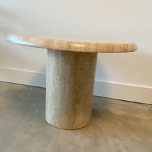 Load image into Gallery viewer, Solid Roman Travertine Pedestal Coffee Table, Italy 1970
