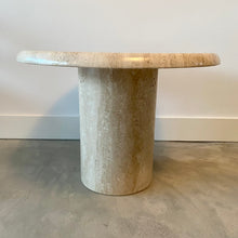 Load image into Gallery viewer, Solid Roman Travertine Pedestal Coffee Table, Italy 1970
