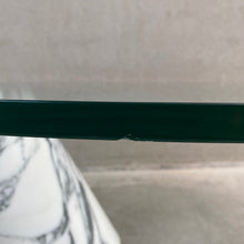 Load image into Gallery viewer, SOLID ITALIAN CARRARA MARBLE WITH GLASS COFFEE TABLE BY TEAM FORM AG FOR RONALD SCHMITT, GERMANY 1970S
