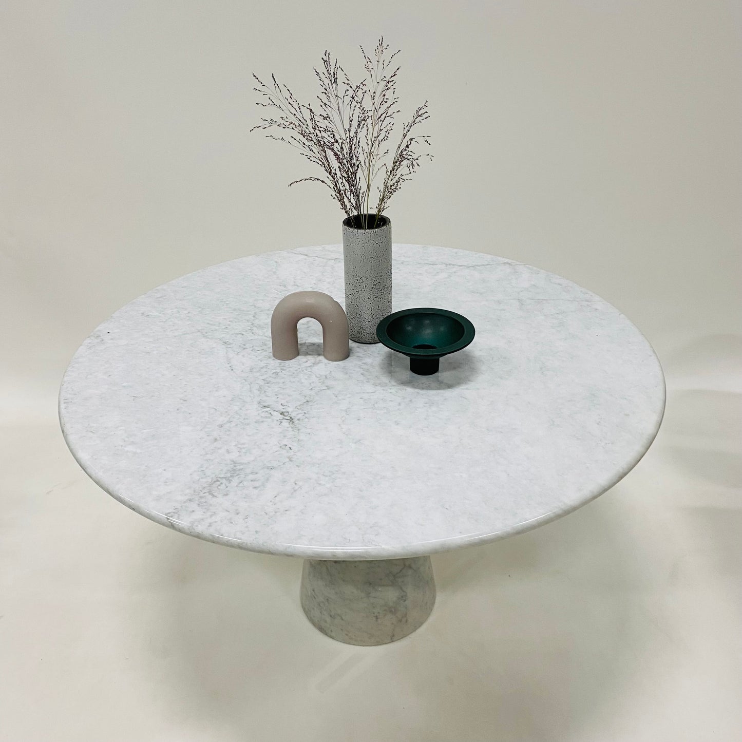 CARRARA MARBLE DINING TABLE BY ANGELO MANGIAROTTI, ITALY 1970S