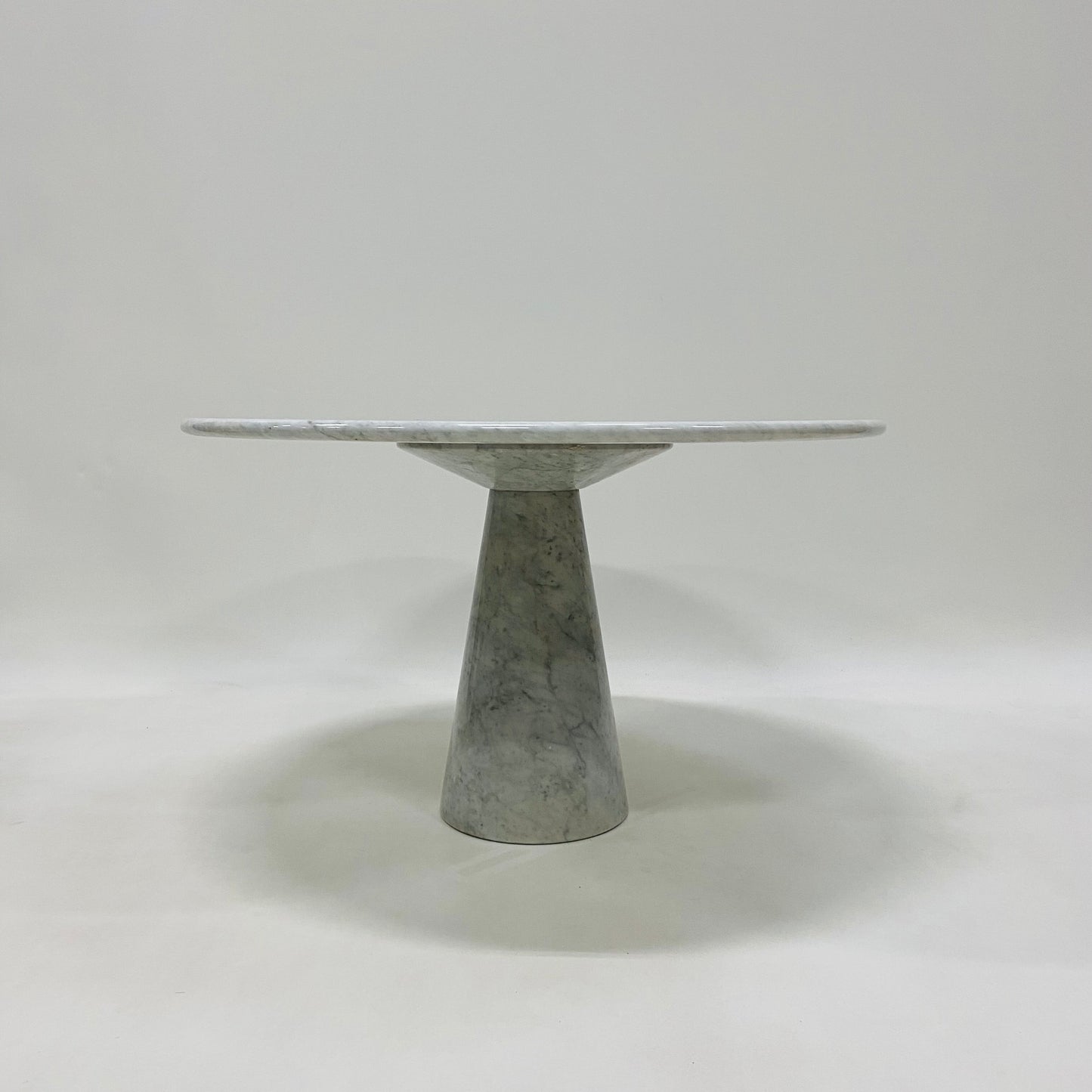 CARRARA MARBLE DINING TABLE BY ANGELO MANGIAROTTI, ITALY 1970S