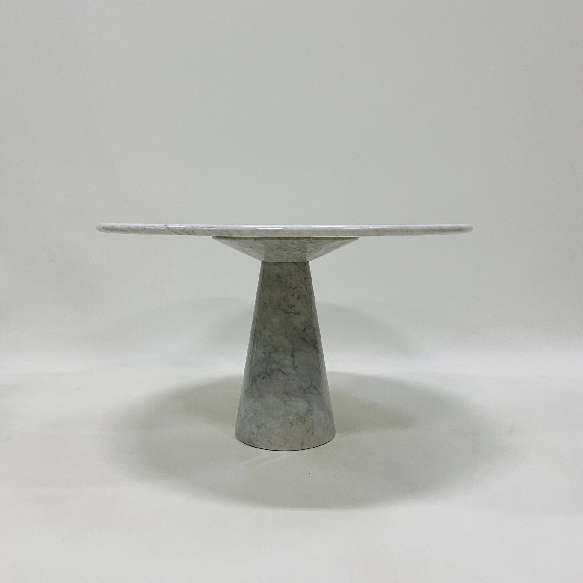 CARRARA MARBLE DINING TABLE BY ANGELO MANGIAROTTI, ITALY 1970S