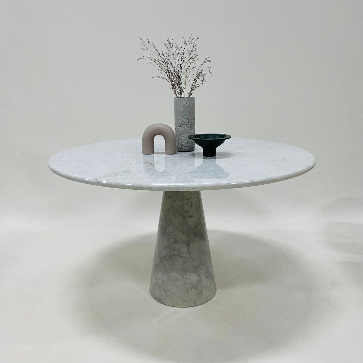 CARRARA MARBLE DINING TABLE BY ANGELO MANGIAROTTI, ITALY 1970S