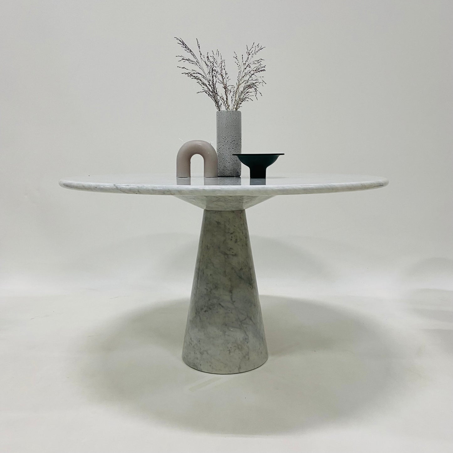 CARRARA MARBLE DINING TABLE BY ANGELO MANGIAROTTI, ITALY 1970S