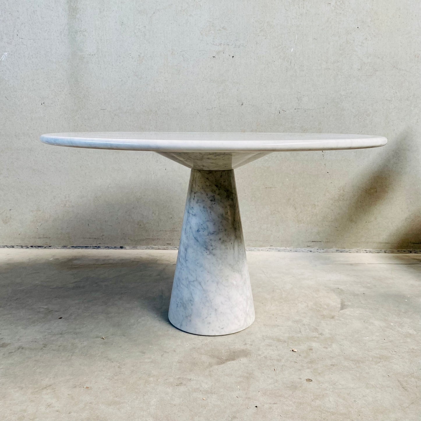 CARRARA MARBLE DINING TABLE BY ANGELO MANGIAROTTI, ITALY 1970S