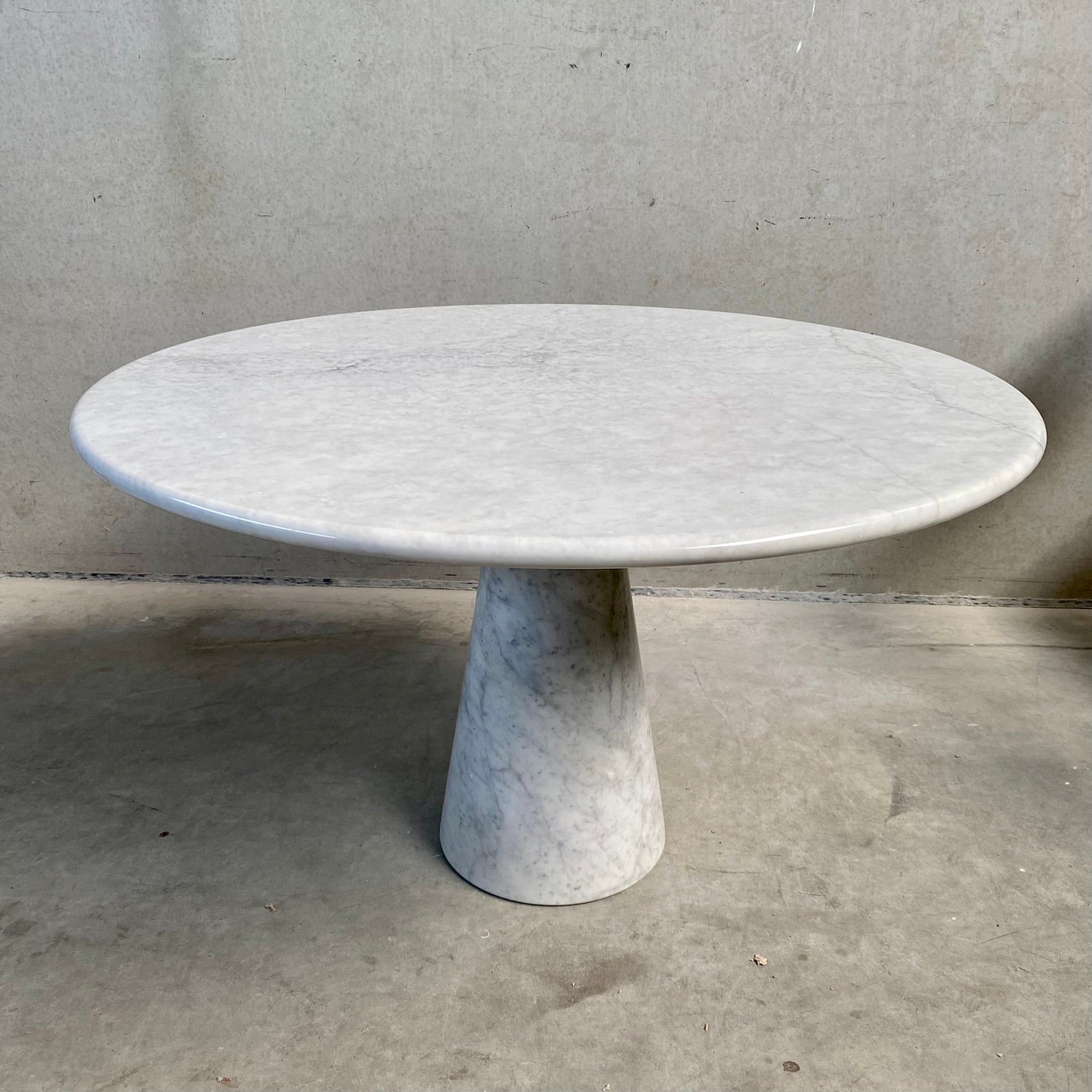 CARRARA MARBLE DINING TABLE BY ANGELO MANGIAROTTI, ITALY 1970S