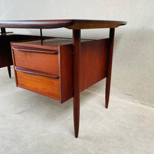 Load image into Gallery viewer, Excecutive Teak Writing Desk “propos” by Tijsseling for Hulmefa, Netherlands 1960
