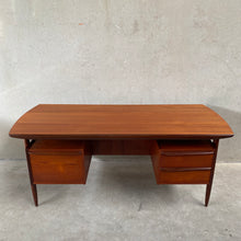 Load image into Gallery viewer, Excecutive Teak Writing Desk “propos” by Tijsseling for Hulmefa, Netherlands 1960

