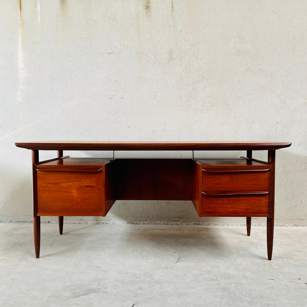 Excecutive Teak Writing Desk “propos” by Tijsseling for Hulmefa, Netherlands 1960