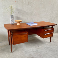 Load image into Gallery viewer, Excecutive Teak Writing Desk “propos” by Tijsseling for Hulmefa, Netherlands 1960
