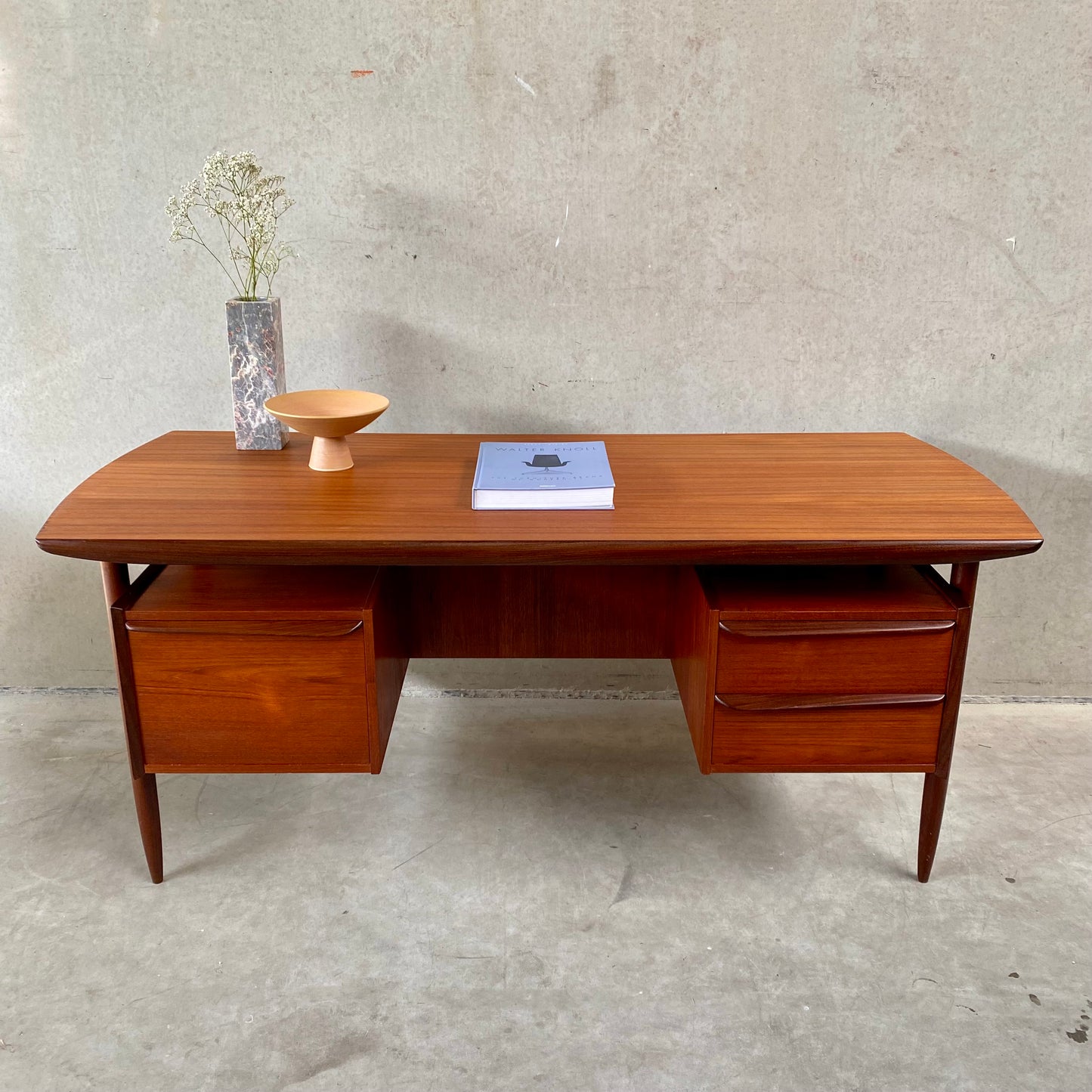 Executive Teak Schreibtisch „Vorschläge“ von Tijsseling für Hulmefa, Niederlande 1960