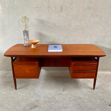 Load image into Gallery viewer, Excecutive Teak Writing Desk “propos” by Tijsseling for Hulmefa, Netherlands 1960
