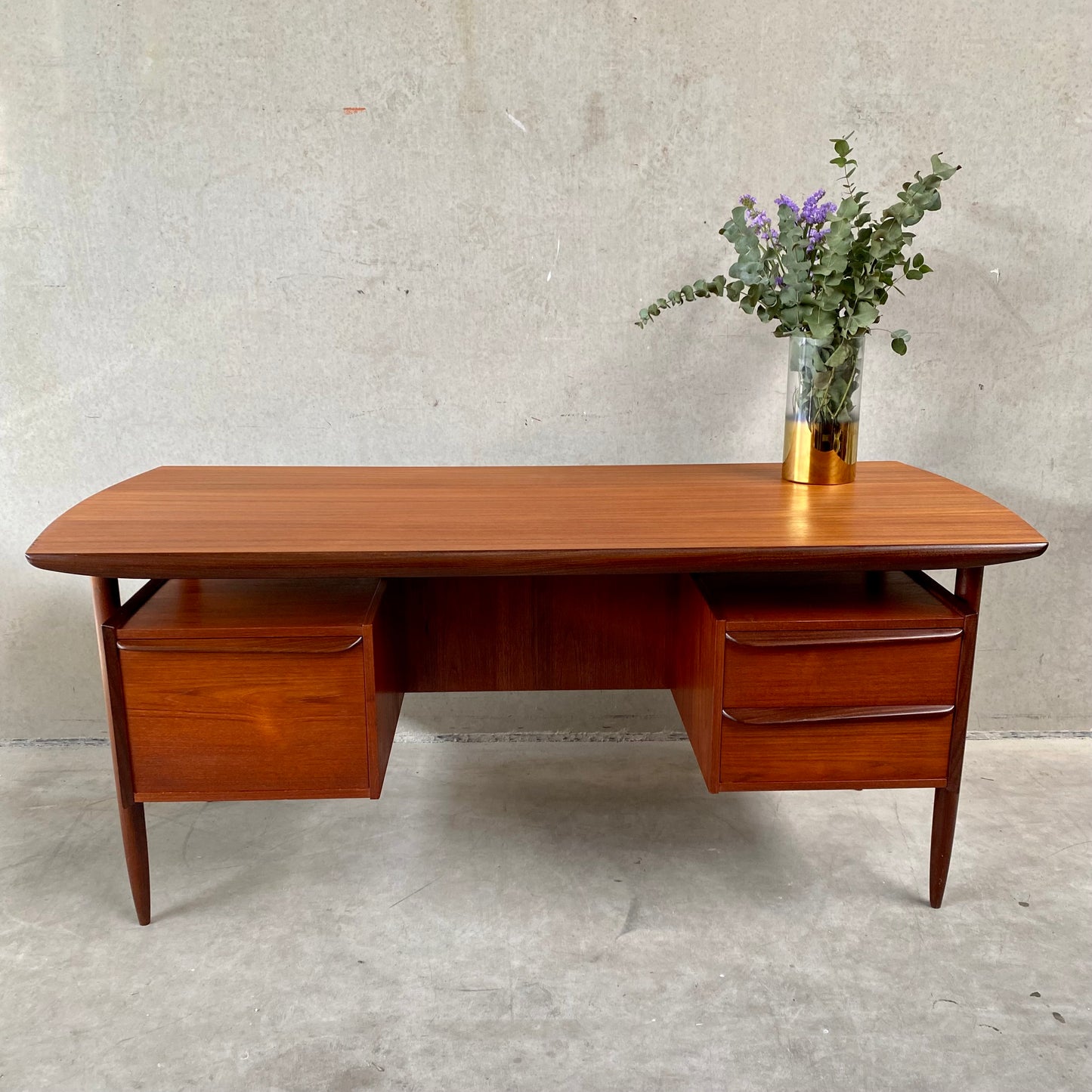 Executive Teak Schreibtisch „Vorschläge“ von Tijsseling für Hulmefa, Niederlande 1960