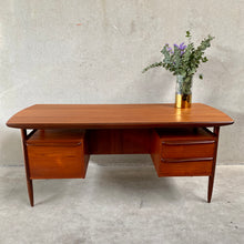 Load image into Gallery viewer, Excecutive Teak Writing Desk “propos” by Tijsseling for Hulmefa, Netherlands 1960
