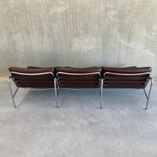 Load image into Gallery viewer, LEATHER THREE SEATER SOFA &quot;OSAKA BZ12&quot; BY MARTIN VISSER FOR &#39;T SPECTRUM, NETHERLANDS 1969S
