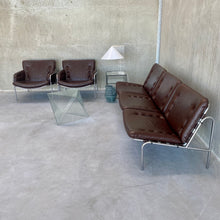 Load image into Gallery viewer, LEATHER THREE SEATER SOFA &quot;OSAKA BZ12&quot; BY MARTIN VISSER FOR &#39;T SPECTRUM, NETHERLANDS 1969S
