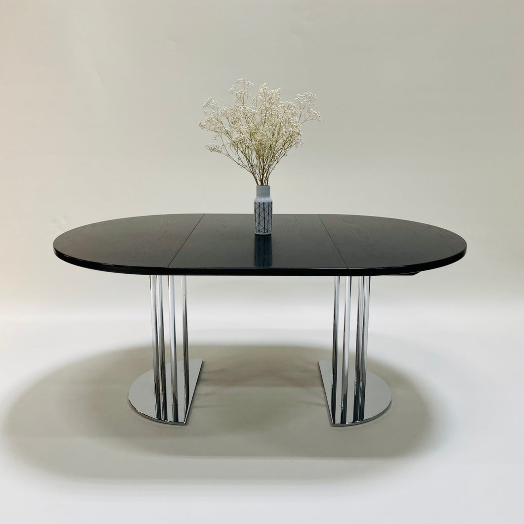 EXTENDABLE ROUND BAUHAUS DINING TABLE BY THONET, GERMANY 1980S www.foundicons.nl