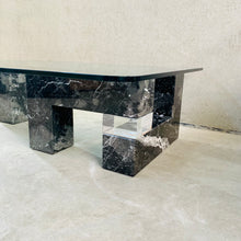Load image into Gallery viewer, SOLID MARBLE AND PLEXIGLASS BASE COFFEE TABLE WITH GLASS TOP, NETHERLANDS 1980S
