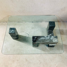 Load image into Gallery viewer, SOLID MARBLE AND PLEXIGLASS BASE COFFEE TABLE WITH GLASS TOP, NETHERLANDS 1980S
