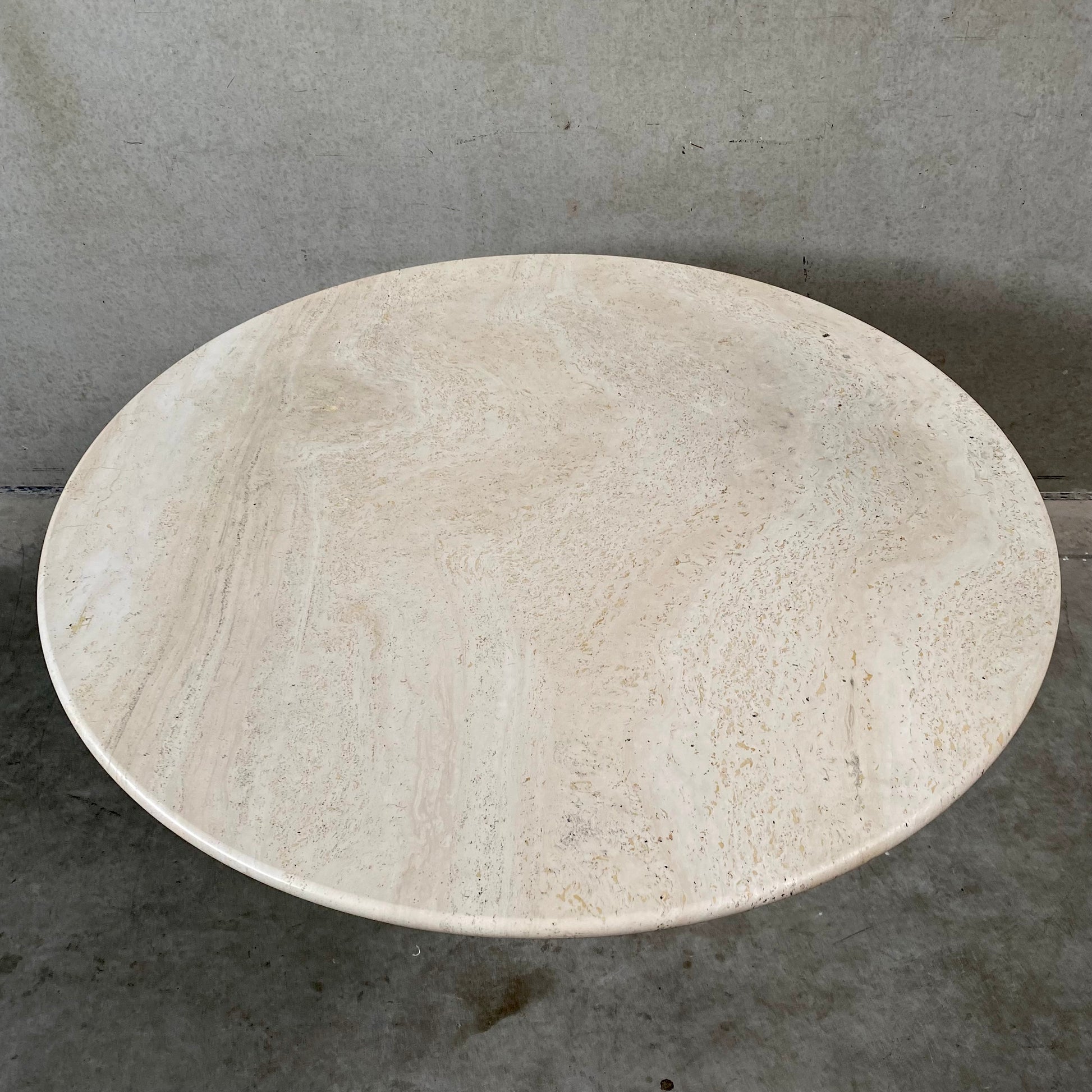 TRAVERTINE DINING TABLE BY ANGELO MANGIAROTTI FOR UP & UP, ITALY 1970S