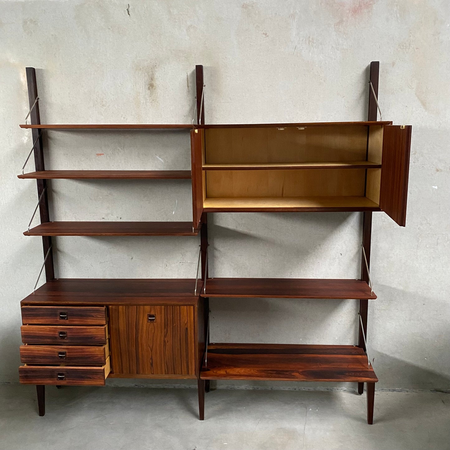 Modulares Wandregal aus Palisanderholz von Louis Van Teeffelen für Wébé Niederlande, 1960