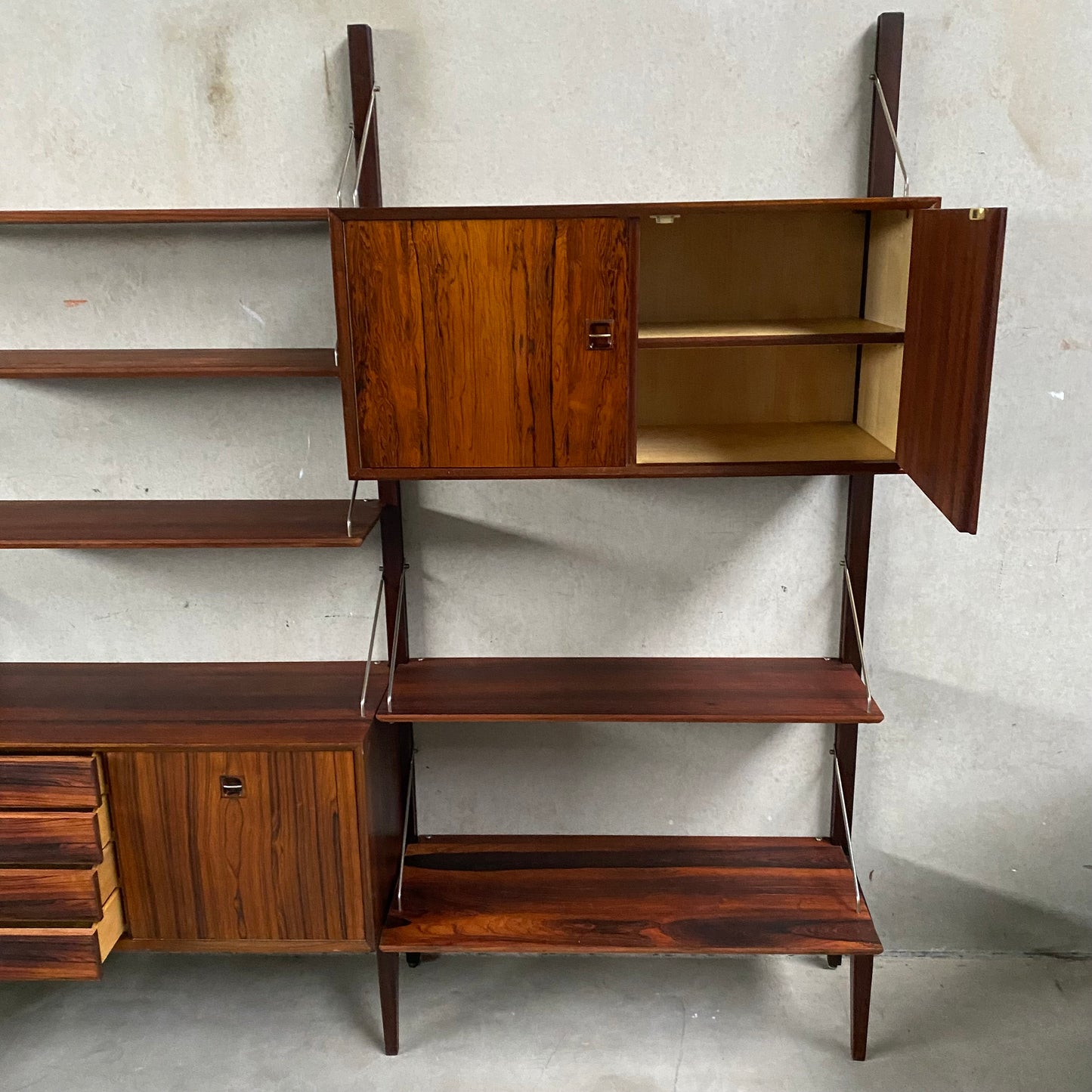 Modulares Wandregal aus Palisanderholz von Louis Van Teeffelen für Wébé Niederlande, 1960