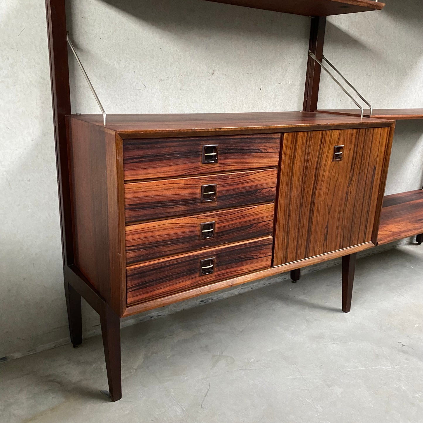 Modulares Wandregal aus Palisanderholz von Louis Van Teeffelen für Wébé Niederlande, 1960