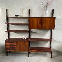 Load image into Gallery viewer, Modular Palissander Wood Wall Unit by Louis Van Teeffelen for Wébé Netherlands 1960
