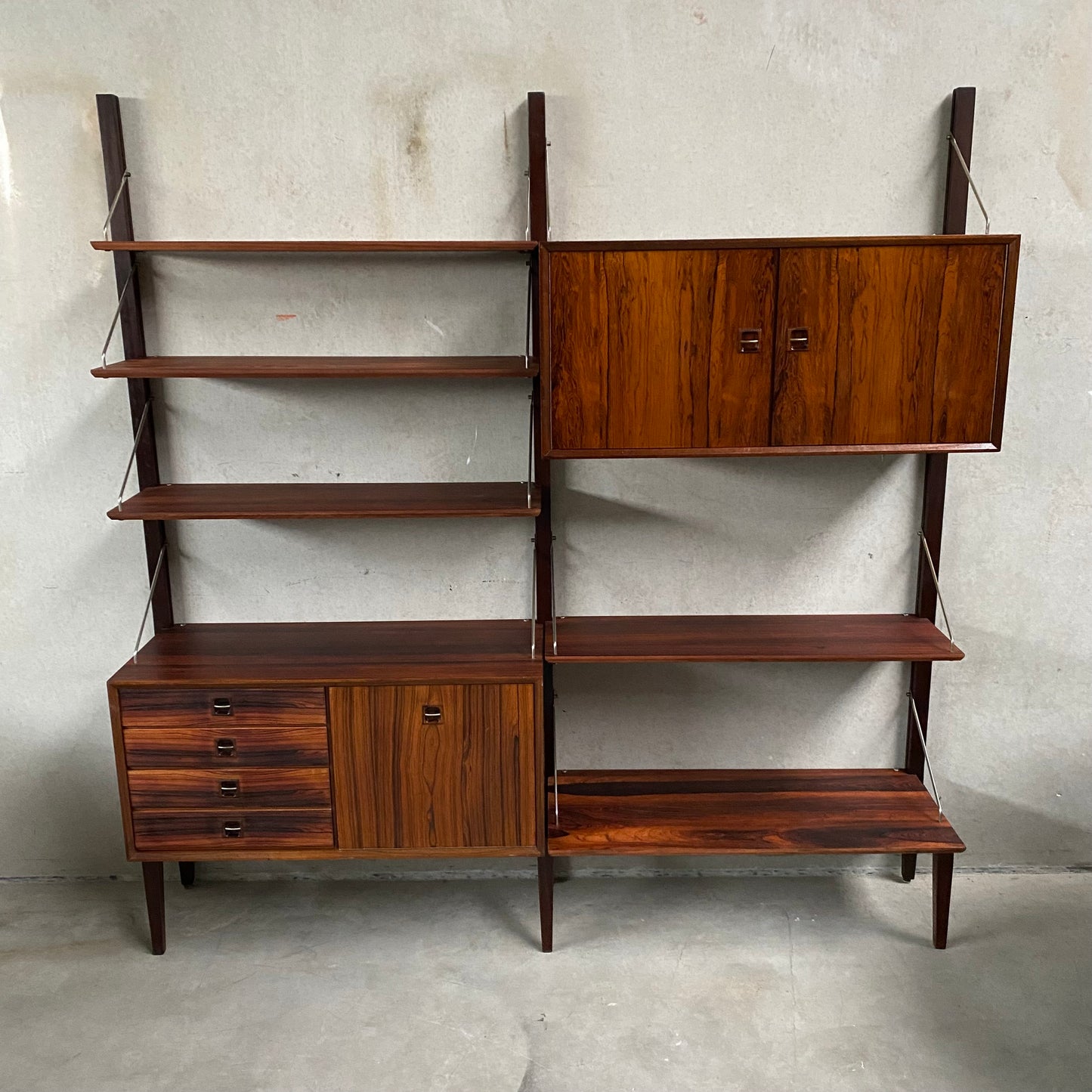 Modulares Wandregal aus Palisanderholz von Louis Van Teeffelen für Wébé Niederlande, 1960