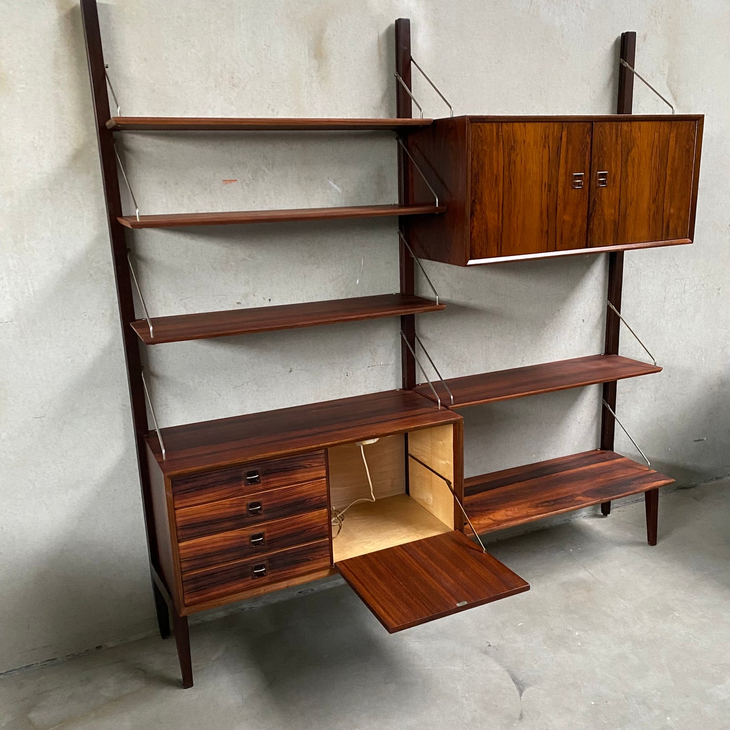 Modulares Wandregal aus Palisanderholz von Louis Van Teeffelen für Wébé Niederlande, 1960