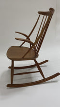 Load and play video in Gallery viewer, Rocking Chair by Illum Wikkelsø for Niels Eilersen, Denmark 1950
