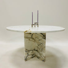 Load image into Gallery viewer, Beautiful Large Vintage Italian Design Marble Dining Table Italy 1970
