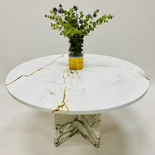 Load image into Gallery viewer, Beautiful Large Vintage Italian Design Marble Dining Table Italy 1970
