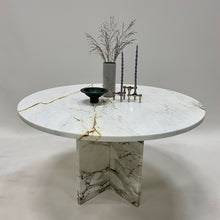 Load image into Gallery viewer, Beautiful Large Vintage Italian Design Marble Dining Table Italy 1970
