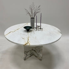 Load image into Gallery viewer, Beautiful Large Vintage Italian Design Marble Dining Table Italy 1970
