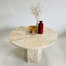 Load image into Gallery viewer, Beautiful Vintage Italian Design Marble Dining Table Italy 1970
