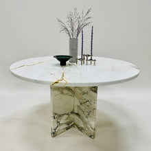 Load image into Gallery viewer, Beautiful Large Vintage Italian Design Marble Dining Table Italy 1970
