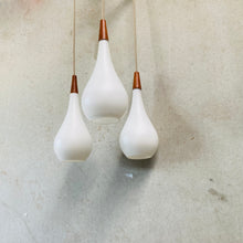 Load image into Gallery viewer, OPALINE GLASS DROP PENDANT BY JACOB BANG FOR HOLMEGAARD, DENMARK 1960S
