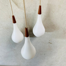 Load image into Gallery viewer, OPALINE GLASS DROP PENDANT BY JACOB BANG FOR HOLMEGAARD, DENMARK 1960S
