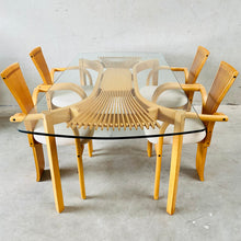 Load image into Gallery viewer, Sculptural &#39;totem&#39; Dining Set by Torstein Nilsen for Westnofa, Norway 1980
