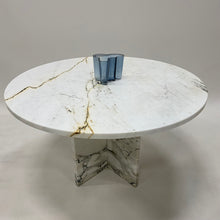 Load image into Gallery viewer, Beautiful Large Vintage Italian Design Marble Dining Table Italy 1970
