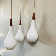 Load image into Gallery viewer, OPALINE GLASS DROP PENDANT BY JACOB BANG FOR HOLMEGAARD, DENMARK 1960S
