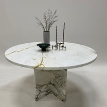 Load image into Gallery viewer, Beautiful Large Vintage Italian Design Marble Dining Table Italy 1970
