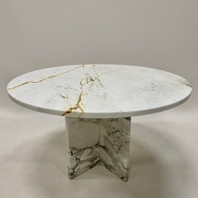 Load image into Gallery viewer, Beautiful Large Vintage Italian Design Marble Dining Table Italy 1970
