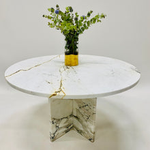 Load image into Gallery viewer, Beautiful Large Vintage Italian Design Marble Dining Table Italy 1970

