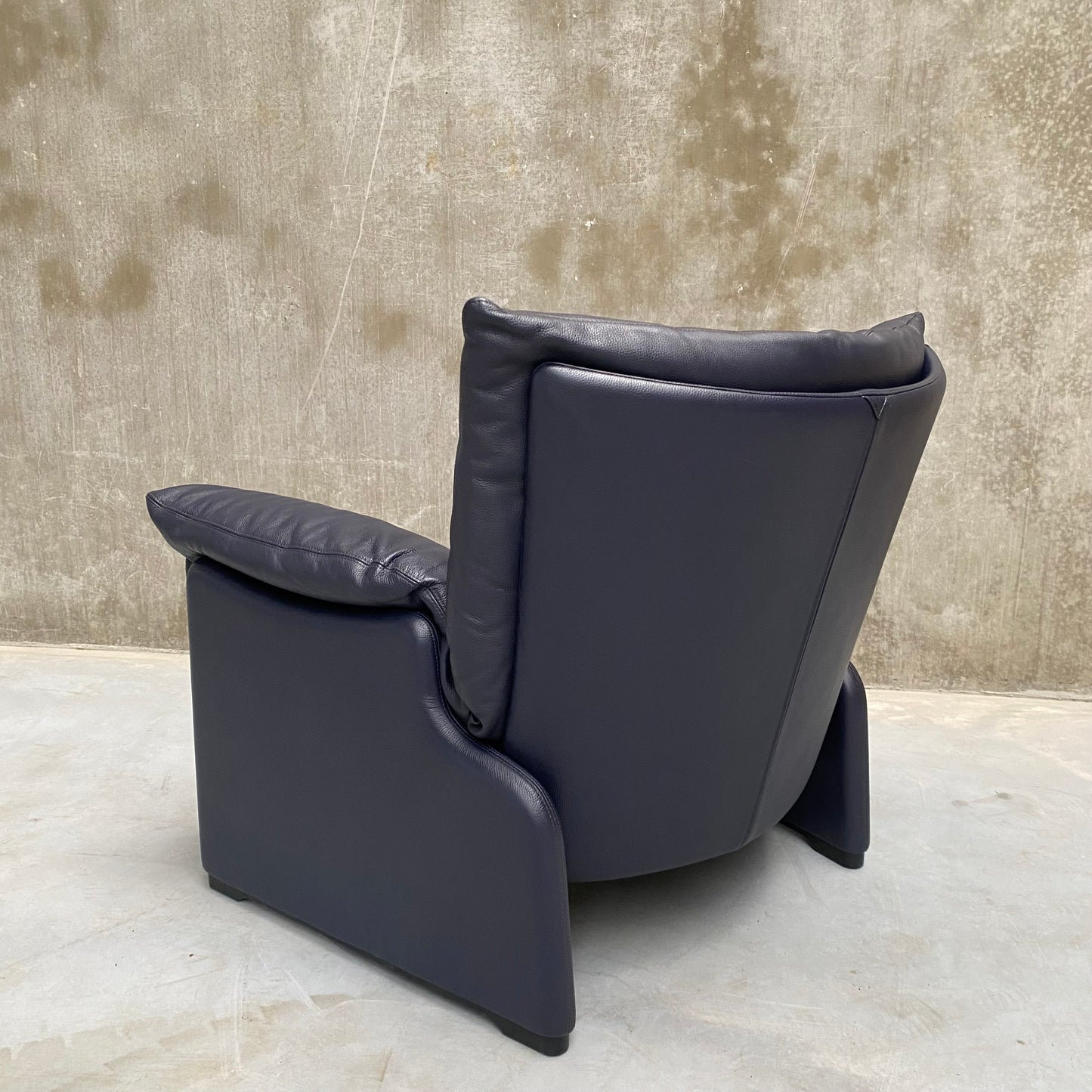 Fauteuil lounge "Palmaria" en cuir par Vico Magistretti pour Cassina, Italie 1980